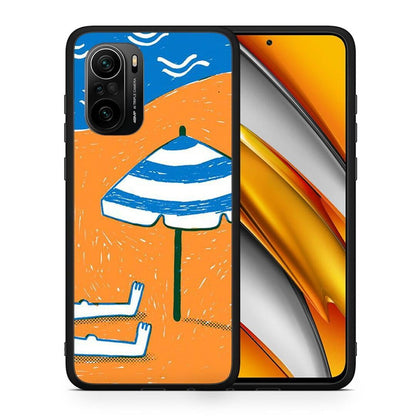 Θήκη Xiaomi Poco F3 Summering από τη Smartfits με σχέδιο στο πίσω μέρος και μαύρο περίβλημα | Xiaomi Poco F3 Summering case with colorful back and black bezels