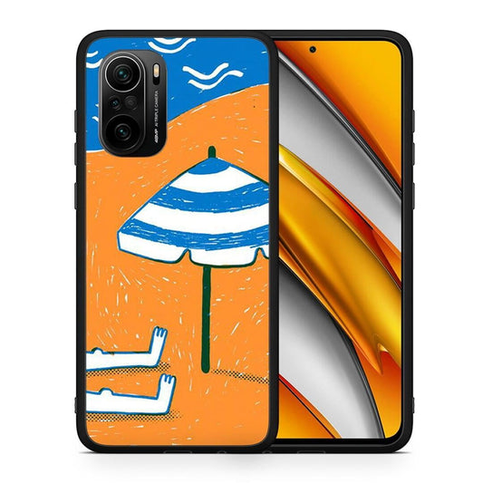 Θήκη Xiaomi Poco F3 Summering από τη Smartfits με σχέδιο στο πίσω μέρος και μαύρο περίβλημα | Xiaomi Poco F3 Summering case with colorful back and black bezels