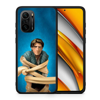 Θήκη Αγίου Βαλεντίνου Xiaomi Poco F3 Tangled 1 από τη Smartfits με σχέδιο στο πίσω μέρος και μαύρο περίβλημα | Xiaomi Poco F3 Tangled 1 case with colorful back and black bezels