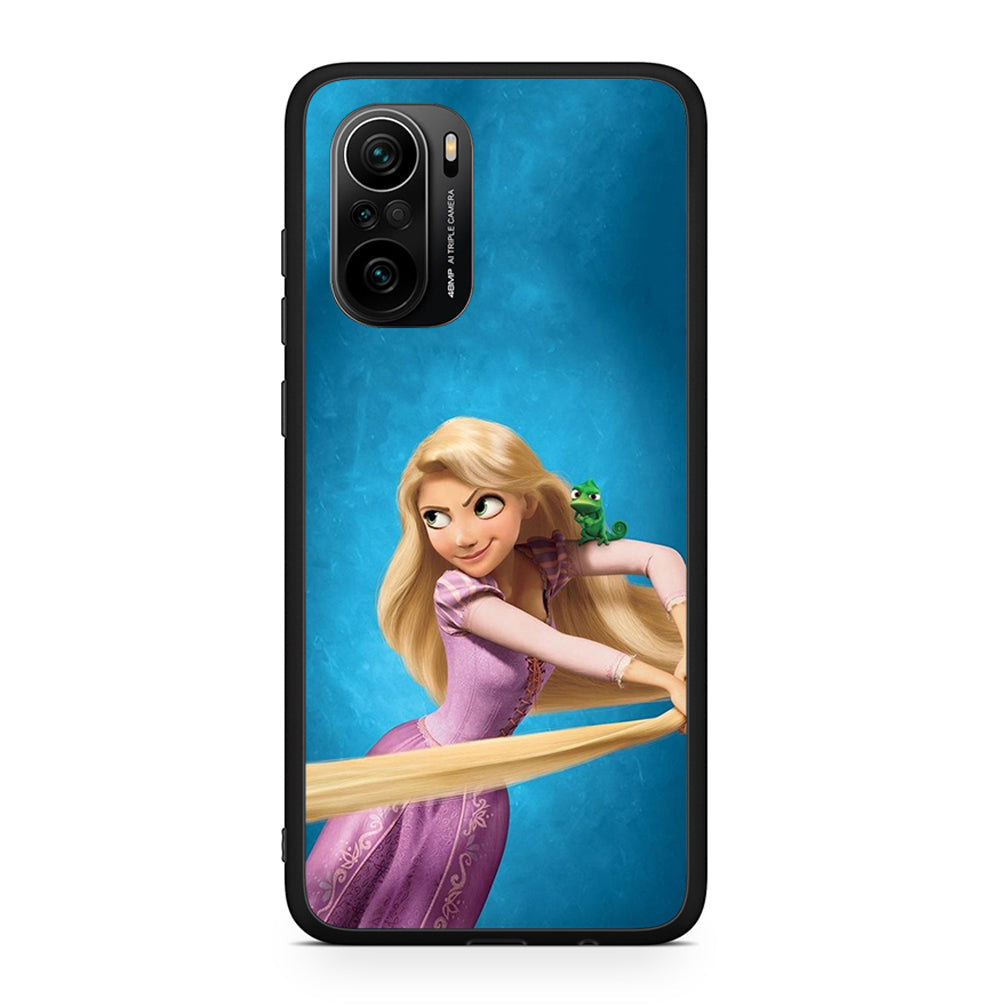 Xiaomi Poco F3 Tangled 2 Θήκη Αγίου Βαλεντίνου από τη Smartfits με σχέδιο στο πίσω μέρος και μαύρο περίβλημα | Smartphone case with colorful back and black bezels by Smartfits