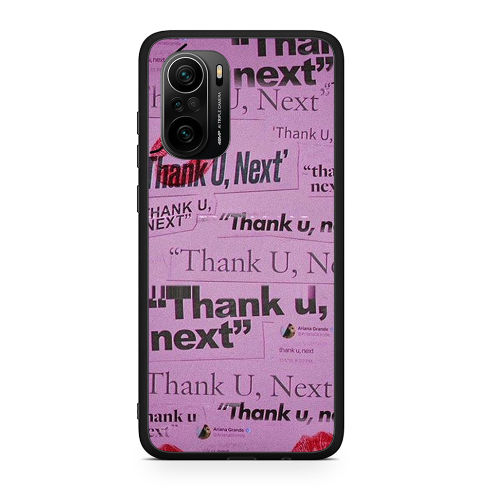 Xiaomi Poco F3 Thank You Next Θήκη Αγίου Βαλεντίνου από τη Smartfits με σχέδιο στο πίσω μέρος και μαύρο περίβλημα | Smartphone case with colorful back and black bezels by Smartfits