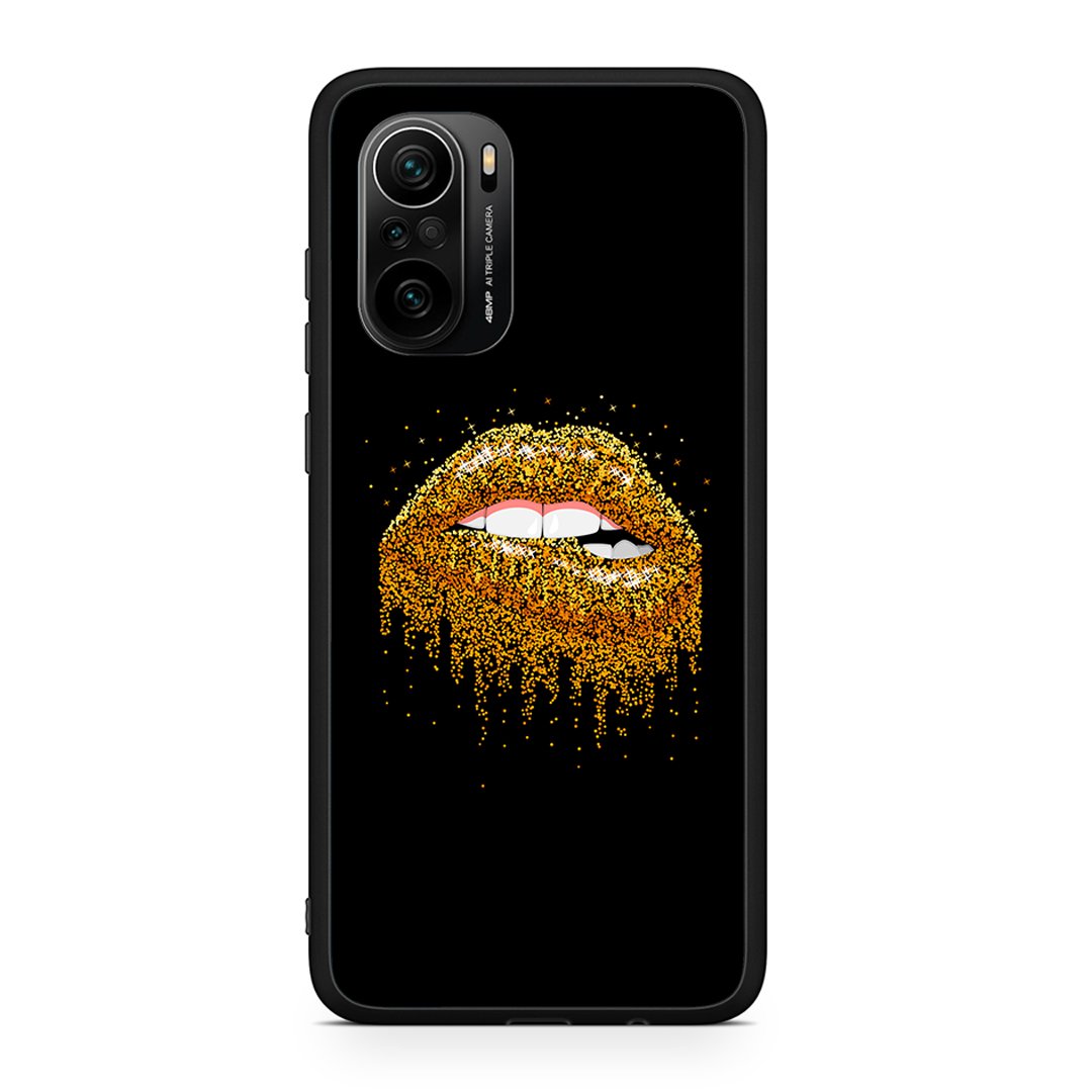 Xiaomi Poco F3 Golden Valentine θήκη από τη Smartfits με σχέδιο στο πίσω μέρος και μαύρο περίβλημα | Smartphone case with colorful back and black bezels by Smartfits
