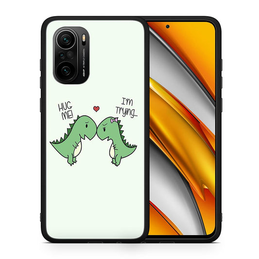Θήκη Xiaomi Poco F3 Rex Valentine από τη Smartfits με σχέδιο στο πίσω μέρος και μαύρο περίβλημα | Xiaomi Poco F3 Rex Valentine case with colorful back and black bezels
