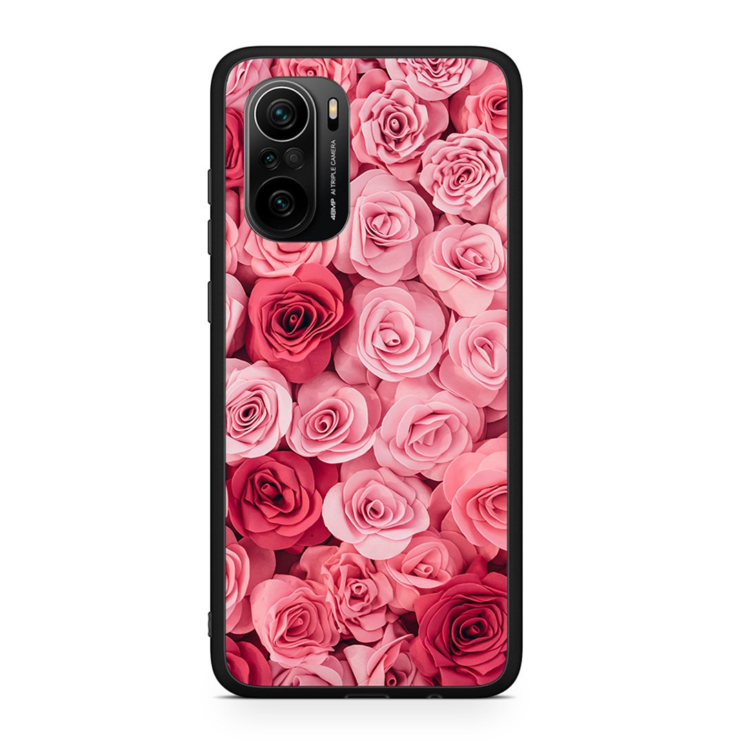 Xiaomi Poco F3 RoseGarden Valentine θήκη από τη Smartfits με σχέδιο στο πίσω μέρος και μαύρο περίβλημα | Smartphone case with colorful back and black bezels by Smartfits