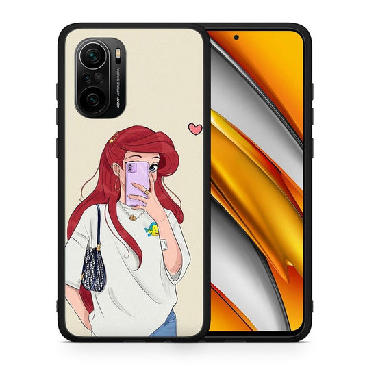 Θήκη Xiaomi Mi 11i Walking Mermaid από τη Smartfits με σχέδιο στο πίσω μέρος και μαύρο περίβλημα | Xiaomi Mi 11i Walking Mermaid case with colorful back and black bezels