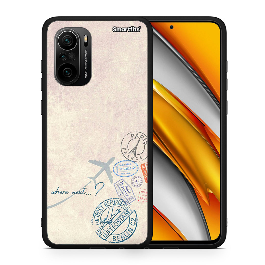 Θήκη Xiaomi Poco F3 Where Next από τη Smartfits με σχέδιο στο πίσω μέρος και μαύρο περίβλημα | Xiaomi Poco F3 Where Next case with colorful back and black bezels