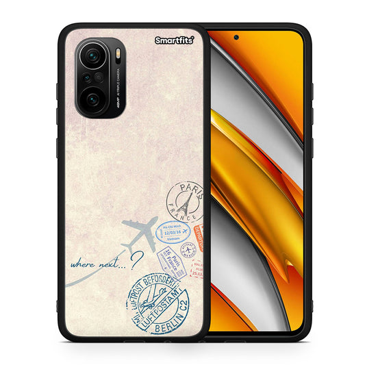 Θήκη Xiaomi Poco F3 Where Next από τη Smartfits με σχέδιο στο πίσω μέρος και μαύρο περίβλημα | Xiaomi Poco F3 Where Next case with colorful back and black bezels