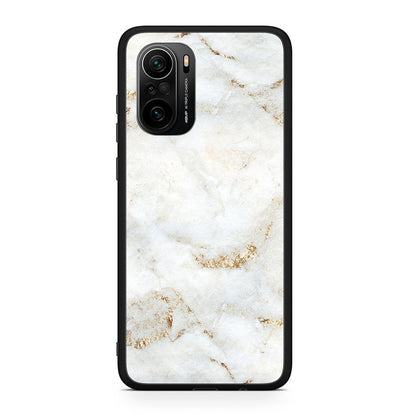 Xiaomi Mi 11i White Gold Marble θήκη από τη Smartfits με σχέδιο στο πίσω μέρος και μαύρο περίβλημα | Smartphone case with colorful back and black bezels by Smartfits