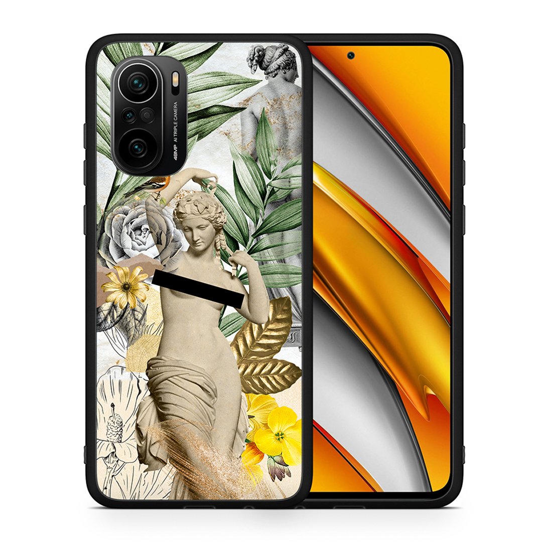 Θήκη Xiaomi Poco F3 Woman Statue από τη Smartfits με σχέδιο στο πίσω μέρος και μαύρο περίβλημα | Xiaomi Poco F3 Woman Statue case with colorful back and black bezels