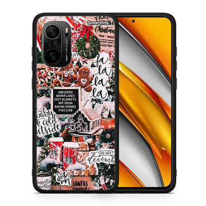 Θήκη Xiaomi Mi 11i Xmas Habbits από τη Smartfits με σχέδιο στο πίσω μέρος και μαύρο περίβλημα | Xiaomi Mi 11i Xmas Habbits case with colorful back and black bezels