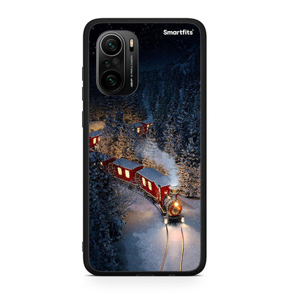 Xiaomi Mi 11i Xmas Train θήκη από τη Smartfits με σχέδιο στο πίσω μέρος και μαύρο περίβλημα | Smartphone case with colorful back and black bezels by Smartfits