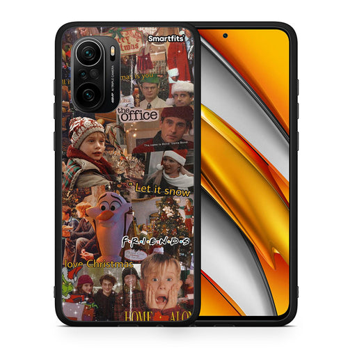 Θήκη Xiaomi Poco F3 Xmas Wishes από τη Smartfits με σχέδιο στο πίσω μέρος και μαύρο περίβλημα | Xiaomi Poco F3 Xmas Wishes case with colorful back and black bezels