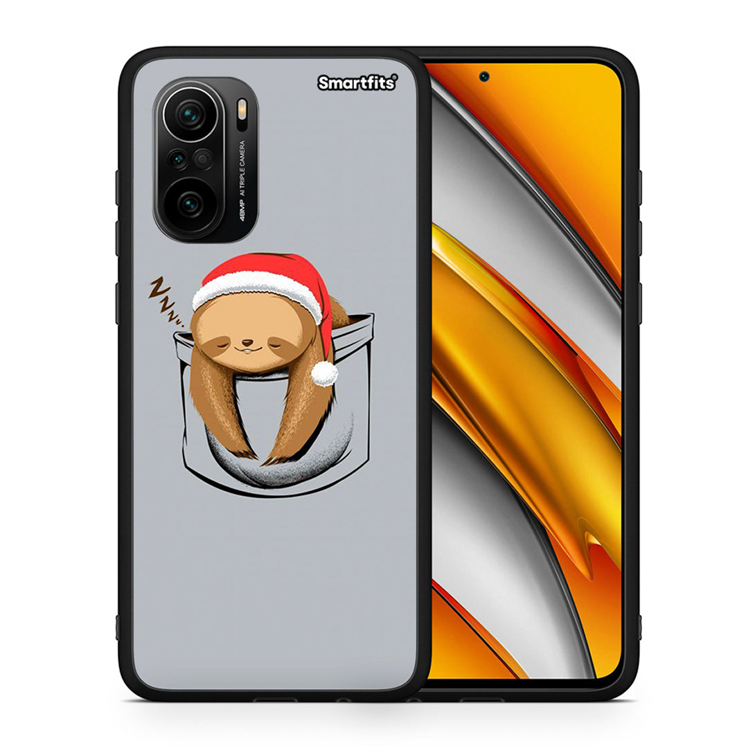 Θήκη Xiaomi Poco F3 Xmas Zzzz από τη Smartfits με σχέδιο στο πίσω μέρος και μαύρο περίβλημα | Xiaomi Poco F3 Xmas Zzzz case with colorful back and black bezels