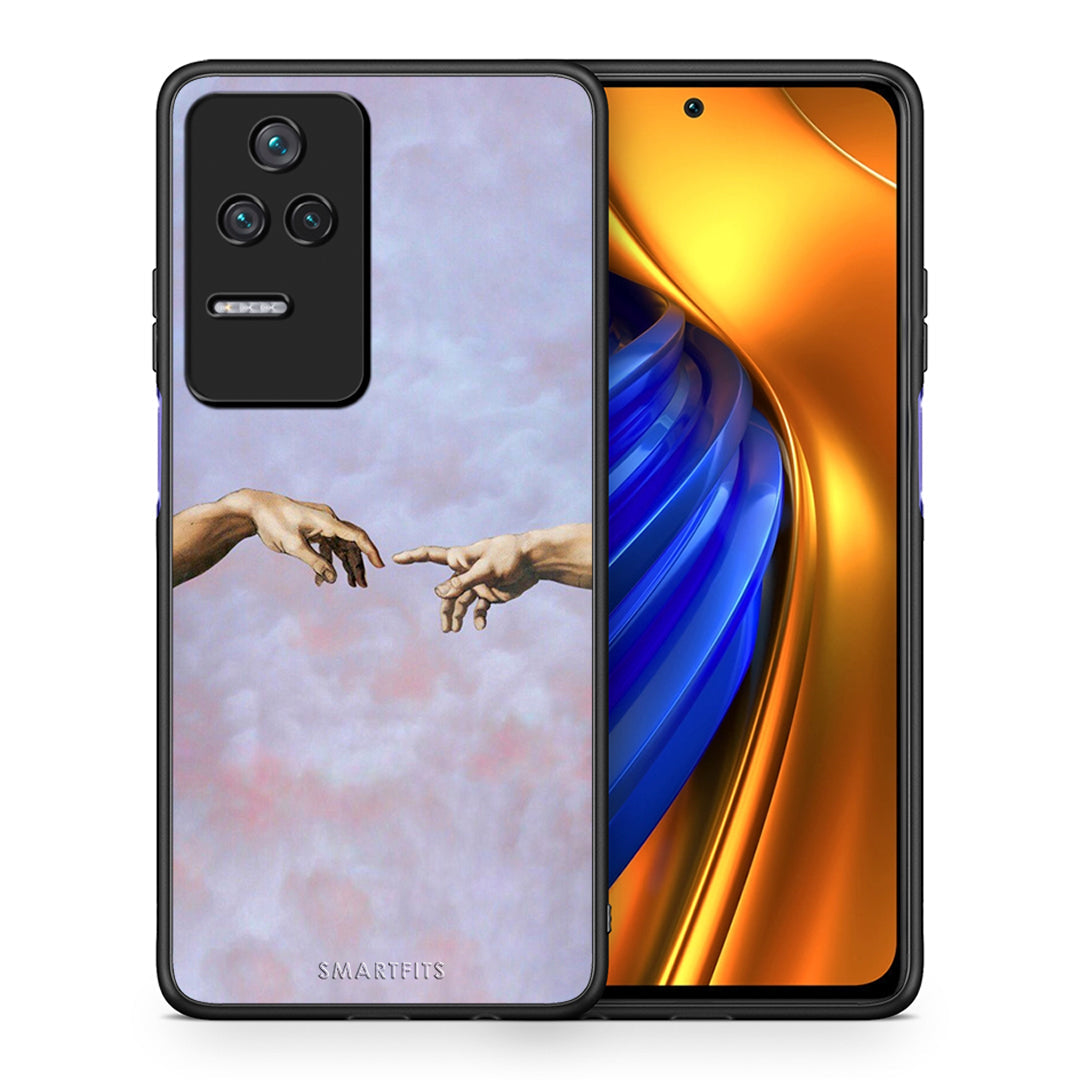Θήκη Xiaomi Poco F4 / Redmi K40S Adam Hand από τη Smartfits με σχέδιο στο πίσω μέρος και μαύρο περίβλημα | Xiaomi Poco F4 / Redmi K40S Adam Hand case with colorful back and black bezels