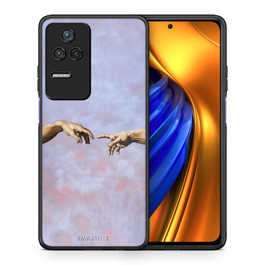 Θήκη Xiaomi Poco F4 / Redmi K40S Adam Hand από τη Smartfits με σχέδιο στο πίσω μέρος και μαύρο περίβλημα | Xiaomi Poco F4 / Redmi K40S Adam Hand case with colorful back and black bezels