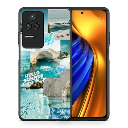 Θήκη Xiaomi Poco F4 / Redmi K40S Aesthetic Summer από τη Smartfits με σχέδιο στο πίσω μέρος και μαύρο περίβλημα | Xiaomi Poco F4 / Redmi K40S Aesthetic Summer case with colorful back and black bezels