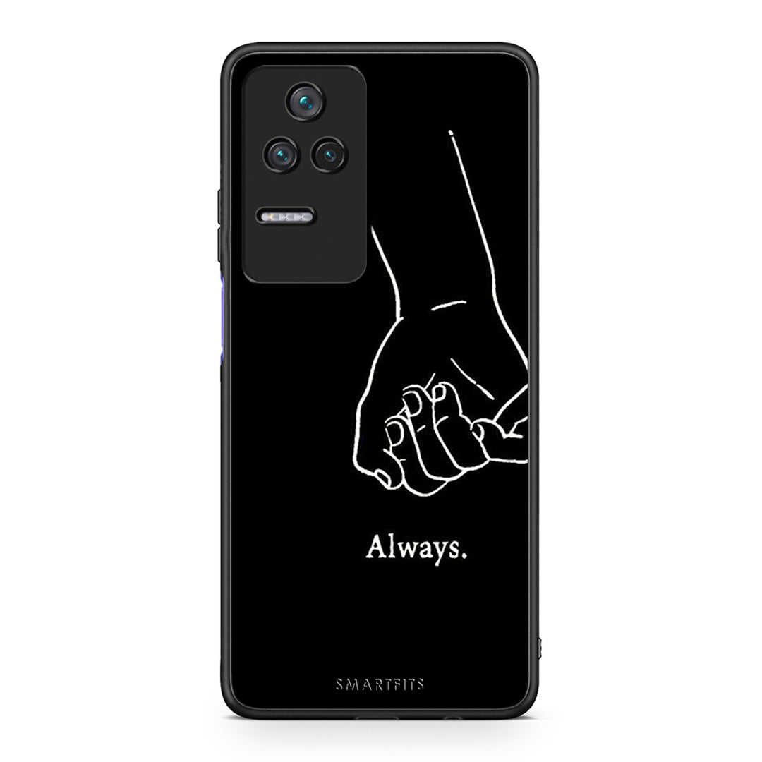 Xiaomi Poco F4 / Redmi K40S Always & Forever 2 Θήκη Αγίου Βαλεντίνου από τη Smartfits με σχέδιο στο πίσω μέρος και μαύρο περίβλημα | Smartphone case with colorful back and black bezels by Smartfits