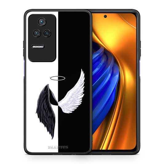 Θήκη Xiaomi Poco F4 / Redmi K40S Angels Demons από τη Smartfits με σχέδιο στο πίσω μέρος και μαύρο περίβλημα | Xiaomi Poco F4 / Redmi K40S Angels Demons case with colorful back and black bezels