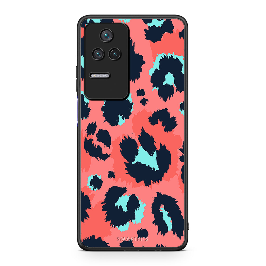 22 - Xiaomi Poco F4 / Redmi K40S Pink Leopard Animal case, cover, bumper