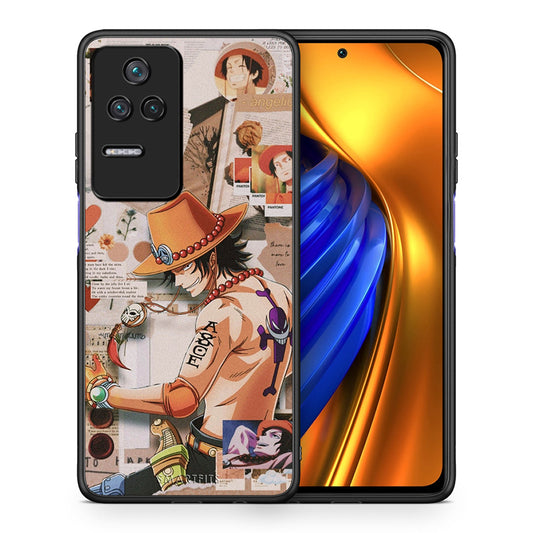 Θήκη Xiaomi Poco F4 / Redmi K40S Anime Collage από τη Smartfits με σχέδιο στο πίσω μέρος και μαύρο περίβλημα | Xiaomi Poco F4 / Redmi K40S Anime Collage case with colorful back and black bezels