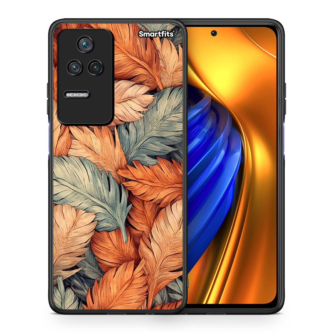 Θήκη Xiaomi Poco F4 / Redmi K40S Autumn Leaves από τη Smartfits με σχέδιο στο πίσω μέρος και μαύρο περίβλημα | Xiaomi Poco F4 / Redmi K40S Autumn Leaves case with colorful back and black bezels