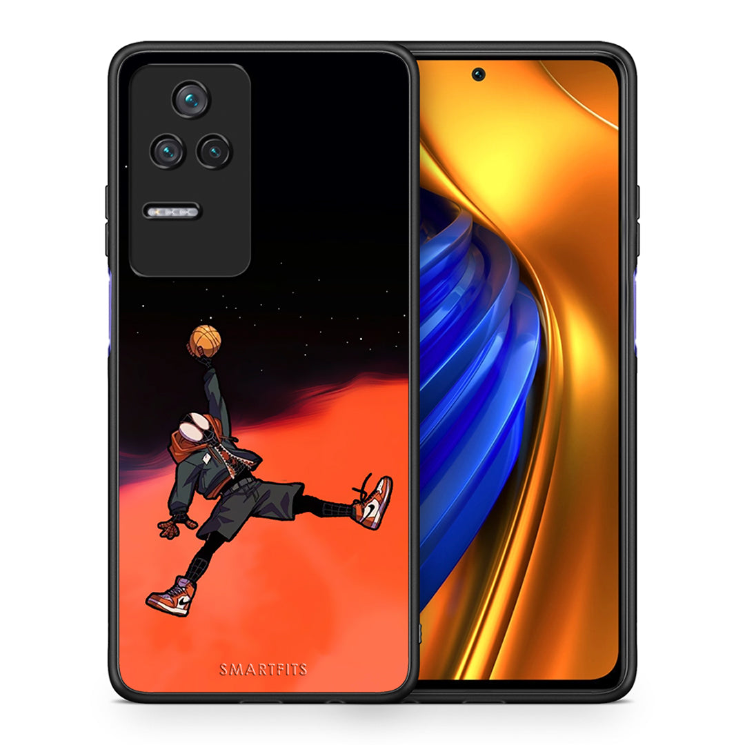 Θήκη Xiaomi Poco F4 / Redmi K40S Basketball Hero από τη Smartfits με σχέδιο στο πίσω μέρος και μαύρο περίβλημα | Xiaomi Poco F4 / Redmi K40S Basketball Hero case with colorful back and black bezels