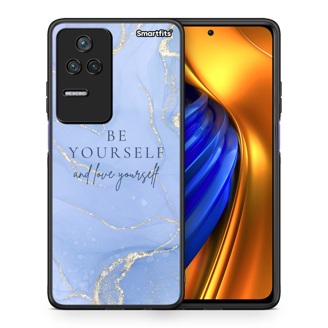 Θήκη Xiaomi Poco F4 / Redmi K40S Be Yourself από τη Smartfits με σχέδιο στο πίσω μέρος και μαύρο περίβλημα | Xiaomi Poco F4 / Redmi K40S Be Yourself case with colorful back and black bezels