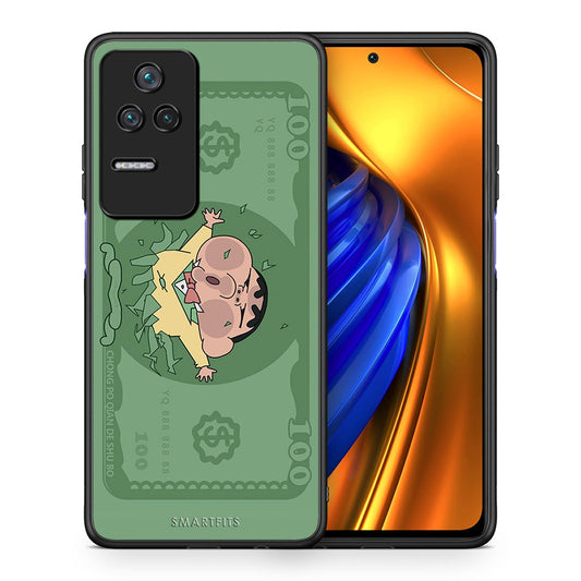 Θήκη Αγίου Βαλεντίνου Xiaomi Poco F4 / Redmi K40S Big Money από τη Smartfits με σχέδιο στο πίσω μέρος και μαύρο περίβλημα | Xiaomi Poco F4 / Redmi K40S Big Money case with colorful back and black bezels