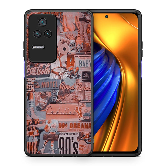 Θήκη Xiaomi Poco F4 / Redmi K40S Born In 90s από τη Smartfits με σχέδιο στο πίσω μέρος και μαύρο περίβλημα | Xiaomi Poco F4 / Redmi K40S Born In 90s case with colorful back and black bezels