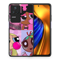 Thumbnail for Θήκη Αγίου Βαλεντίνου Xiaomi Poco F4 / Redmi K40S Bubble Girls από τη Smartfits με σχέδιο στο πίσω μέρος και μαύρο περίβλημα | Xiaomi Poco F4 / Redmi K40S Bubble Girls case with colorful back and black bezels