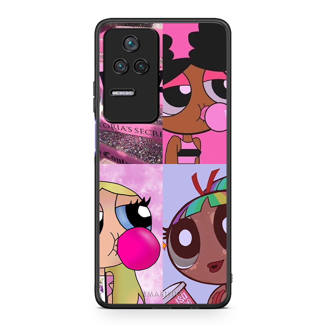 Xiaomi Poco F4 / Redmi K40S Bubble Girls Θήκη Αγίου Βαλεντίνου από τη Smartfits με σχέδιο στο πίσω μέρος και μαύρο περίβλημα | Smartphone case with colorful back and black bezels by Smartfits