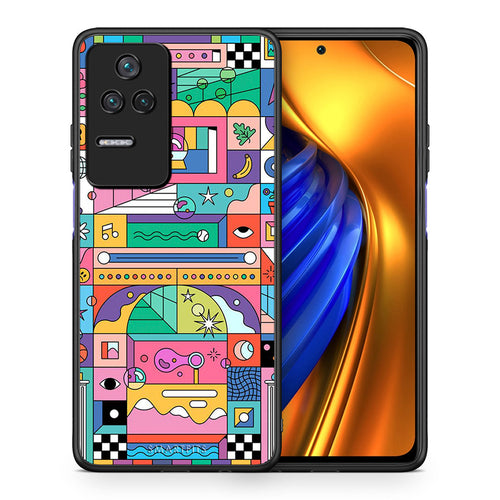 Θήκη Xiaomi Poco F4 / Redmi K40S Bubbles Soap από τη Smartfits με σχέδιο στο πίσω μέρος και μαύρο περίβλημα | Xiaomi Poco F4 / Redmi K40S Bubbles Soap case with colorful back and black bezels