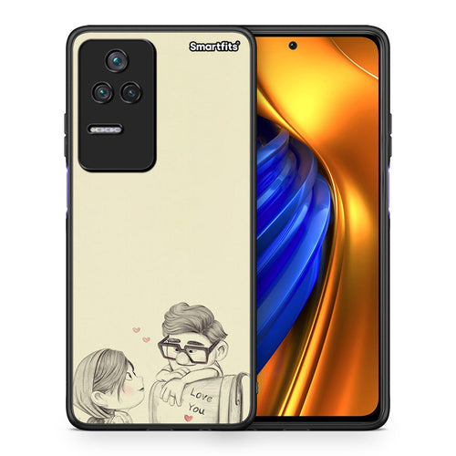 Θήκη Xiaomi Poco F4 / Redmi K40S Carl And Ellie από τη Smartfits με σχέδιο στο πίσω μέρος και μαύρο περίβλημα | Xiaomi Poco F4 / Redmi K40S Carl And Ellie case with colorful back and black bezels