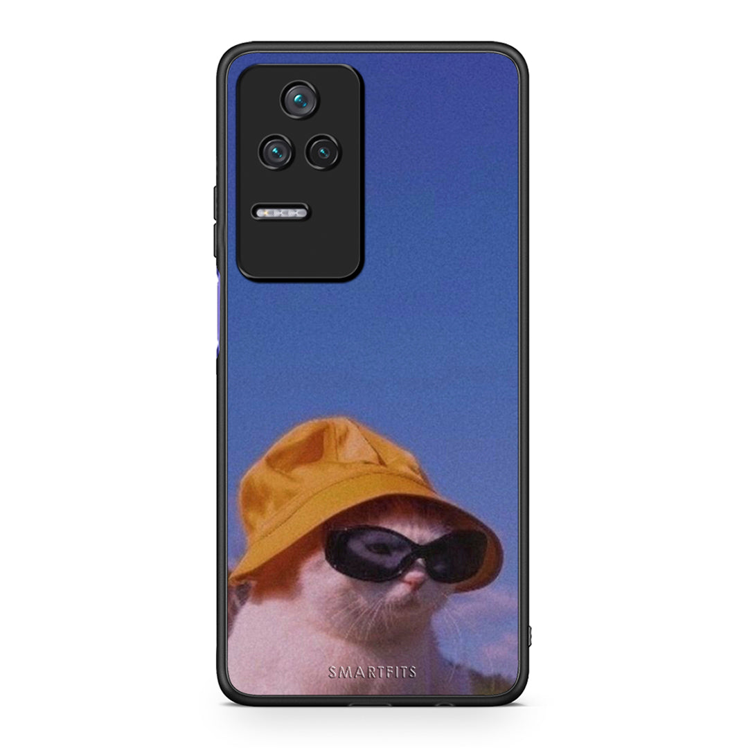 Xiaomi Poco F4 / Redmi K40S Cat Diva θήκη από τη Smartfits με σχέδιο στο πίσω μέρος και μαύρο περίβλημα | Smartphone case with colorful back and black bezels by Smartfits