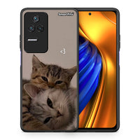 Thumbnail for Θήκη Xiaomi Poco F4 / Redmi K40S Cats In Love από τη Smartfits με σχέδιο στο πίσω μέρος και μαύρο περίβλημα | Xiaomi Poco F4 / Redmi K40S Cats In Love case with colorful back and black bezels
