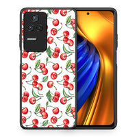 Thumbnail for Θήκη Xiaomi Poco F4 / Redmi K40S Cherry Summer από τη Smartfits με σχέδιο στο πίσω μέρος και μαύρο περίβλημα | Xiaomi Poco F4 / Redmi K40S Cherry Summer case with colorful back and black bezels