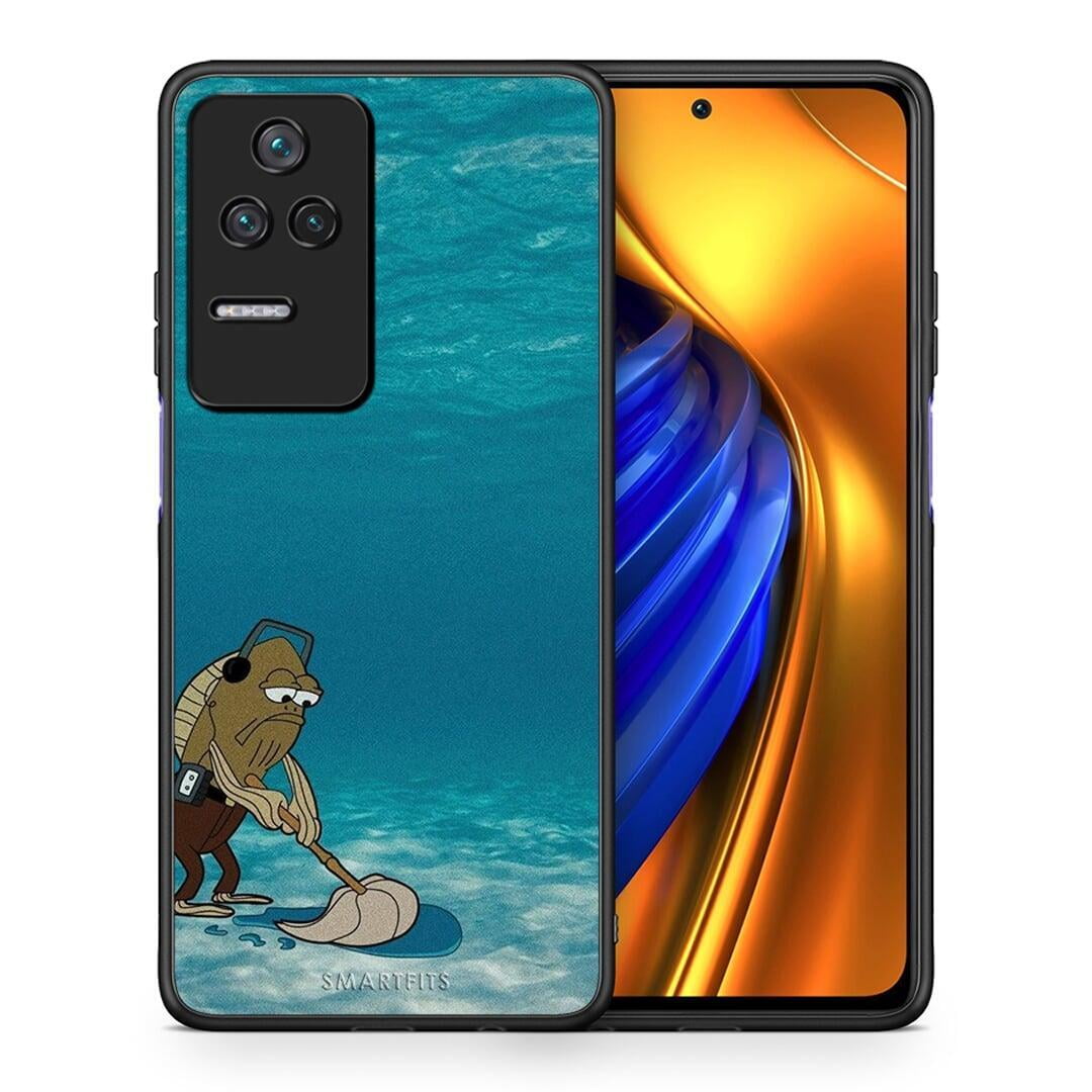 Θήκη Xiaomi Poco F4 / Redmi K40S Clean The Ocean από τη Smartfits με σχέδιο στο πίσω μέρος και μαύρο περίβλημα | Xiaomi Poco F4 / Redmi K40S Clean The Ocean case with colorful back and black bezels