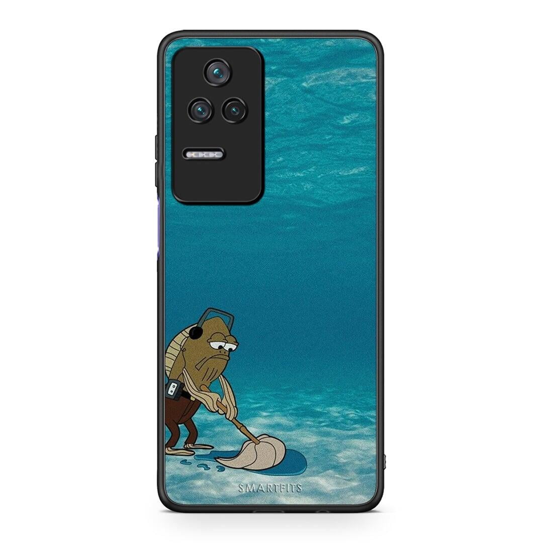 Xiaomi Poco F4 / Redmi K40S Clean The Ocean Θήκη από τη Smartfits με σχέδιο στο πίσω μέρος και μαύρο περίβλημα | Smartphone case with colorful back and black bezels by Smartfits