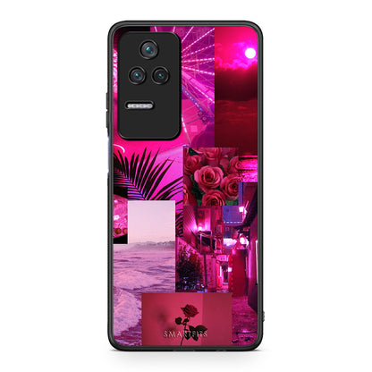 Xiaomi Poco F4 / Redmi K40S Collage Red Roses Θήκη Αγίου Βαλεντίνου από τη Smartfits με σχέδιο στο πίσω μέρος και μαύρο περίβλημα | Smartphone case with colorful back and black bezels by Smartfits