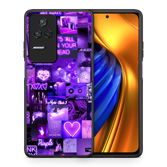 Θήκη Αγίου Βαλεντίνου Xiaomi Poco F4 / Redmi K40S Collage Stay Wild από τη Smartfits με σχέδιο στο πίσω μέρος και μαύρο περίβλημα | Xiaomi Poco F4 / Redmi K40S Collage Stay Wild case with colorful back and black bezels