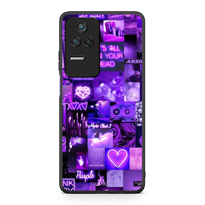 Xiaomi Poco F4 / Redmi K40S Collage Stay Wild Θήκη Αγίου Βαλεντίνου από τη Smartfits με σχέδιο στο πίσω μέρος και μαύρο περίβλημα | Smartphone case with colorful back and black bezels by Smartfits