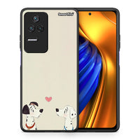 Thumbnail for Θήκη Xiaomi Poco F4 / Redmi K40S Dalmatians Love από τη Smartfits με σχέδιο στο πίσω μέρος και μαύρο περίβλημα | Xiaomi Poco F4 / Redmi K40S Dalmatians Love case with colorful back and black bezels