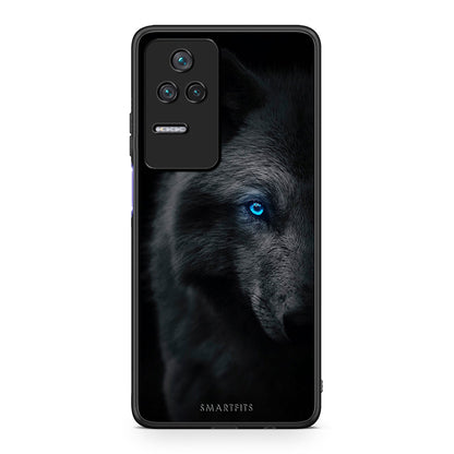 Xiaomi Poco F4 / Redmi K40S Dark Wolf θήκη από τη Smartfits με σχέδιο στο πίσω μέρος και μαύρο περίβλημα | Smartphone case with colorful back and black bezels by Smartfits