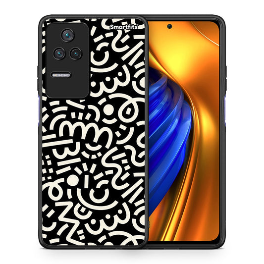 Θήκη Xiaomi Poco F4 / Redmi K40S Doodle Art από τη Smartfits με σχέδιο στο πίσω μέρος και μαύρο περίβλημα | Xiaomi Poco F4 / Redmi K40S Doodle Art case with colorful back and black bezels