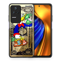 Thumbnail for Θήκη Xiaomi Poco F4 / Redmi K40S Duck Money από τη Smartfits με σχέδιο στο πίσω μέρος και μαύρο περίβλημα | Xiaomi Poco F4 / Redmi K40S Duck Money case with colorful back and black bezels
