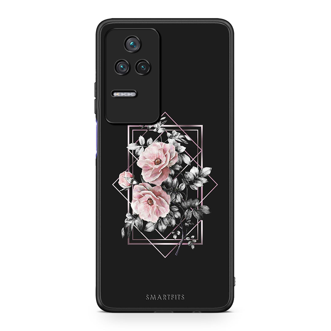 4 - Xiaomi Poco F4 / Redmi K40S Frame Flower case, cover, bumper