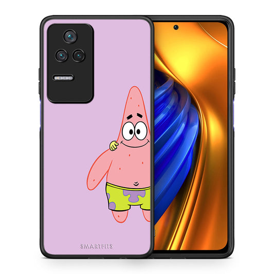 Θήκη Xiaomi Poco F4 / Redmi K40S Friends Patrick από τη Smartfits με σχέδιο στο πίσω μέρος και μαύρο περίβλημα | Xiaomi Poco F4 / Redmi K40S Friends Patrick case with colorful back and black bezels