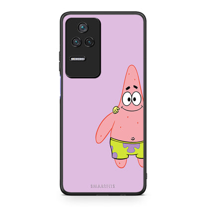Xiaomi Poco F4 / Redmi K40S Friends Patrick θήκη από τη Smartfits με σχέδιο στο πίσω μέρος και μαύρο περίβλημα | Smartphone case with colorful back and black bezels by Smartfits