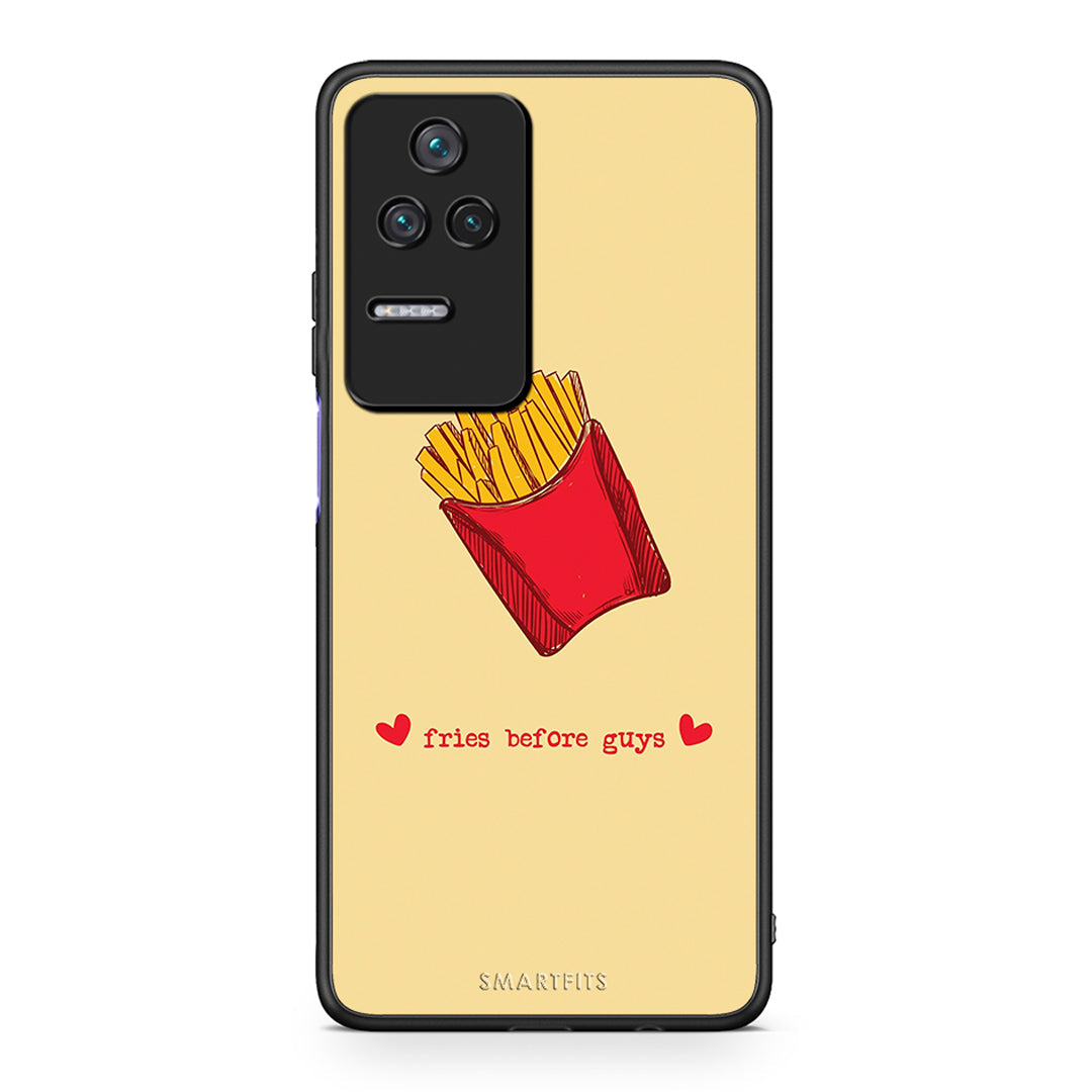 Xiaomi Poco F4 / Redmi K40S Fries Before Guys Θήκη Αγίου Βαλεντίνου από τη Smartfits με σχέδιο στο πίσω μέρος και μαύρο περίβλημα | Smartphone case with colorful back and black bezels by Smartfits