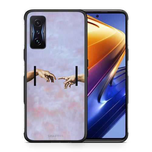 Θήκη Xiaomi Poco F4 GT Adam Hand από τη Smartfits με σχέδιο στο πίσω μέρος και μαύρο περίβλημα | Xiaomi Poco F4 GT Adam Hand case with colorful back and black bezels